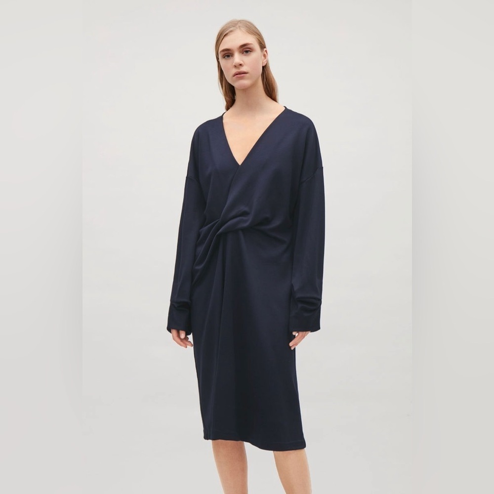 COS Dark Blue Long Sleeve Dress size Medium